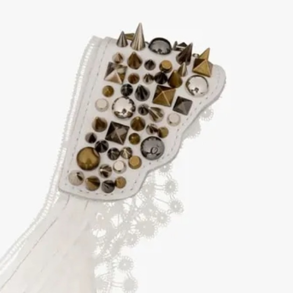 NWT. Zara Atelier Limited Edition Oyster White Studded Maxi Dress. Size L. - Picture 11 of 16